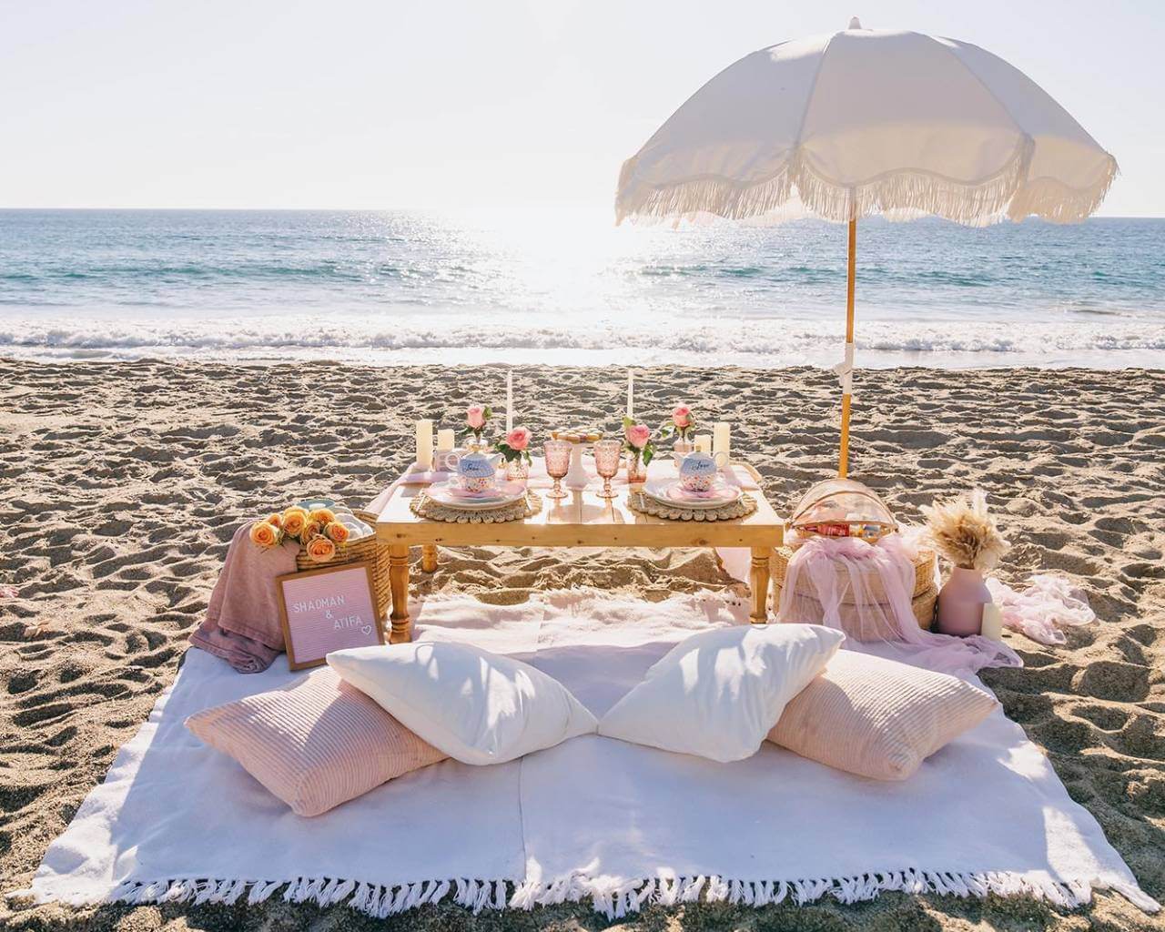 Luxury picnic setup